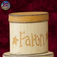 Primitive Nesting Stacking Oval Boxes Faith Hope Love
