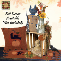 Fall Crowing Embroidered Table Runner, Towel or Pillow