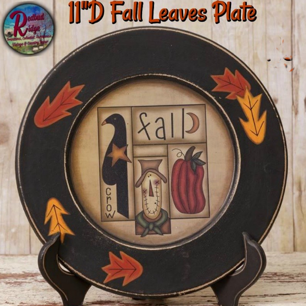 Plate Fall Leaves 11"D