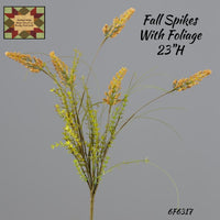 Fall Spikes With Foliage Pick 23"H