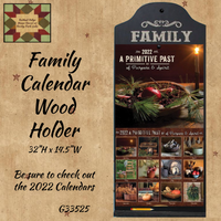Calendar Holder Black Wood Family