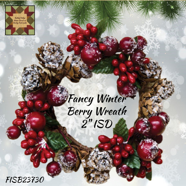 Fancy Winter Berry Wreath  2" ISD