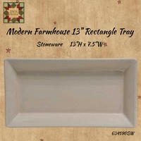 Modern Farmhouse Rectangle Tray 13"L Assorted Colors