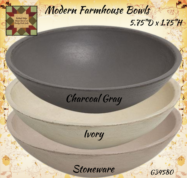 Modern Farmhouse Wooden Bowls Set of 3