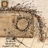 Modern Pip Grey, Creme & White Wreath, Pick & Garland