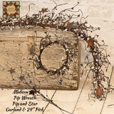 Modern Pip Grey, Creme & White Wreath, Pick & Garland