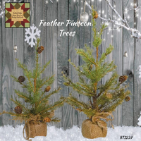 Feather Pinecone Trees 2 Sizes