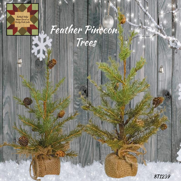 Feather Pinecone Trees 2 Sizes