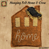 Hanging Felt Home & Crow