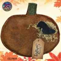 Live Simply Hanging Pumpkin with Crow 5"D