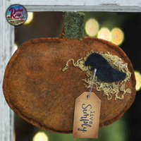 Live Simply Hanging Pumpkin with Crow 5"D