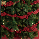 Festive Red Burlap Garland 9'