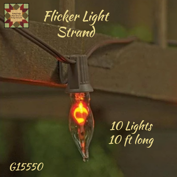 Flicker Bulb Light Strand 10' Long