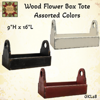 Wood Flower Box Assorted Colors