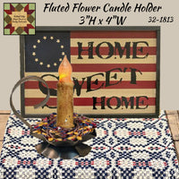 Fluted Flower Taper Candle Holder