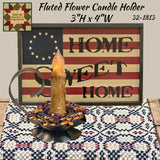 Fluted Flower Taper Candle Holder
