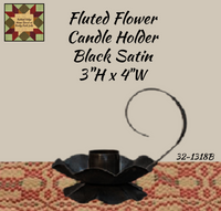 Fluted Flower Taper Candle Holder