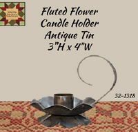 Fluted Flower Taper Candle Holder
