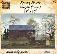 Spring Flowers Canvas 12"x18"  Artist Billy Jacobs
