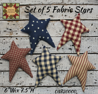 Stars Fabric Set of 5