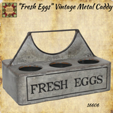 "Fresh Eggs" Vintage Metal Caddy ~ 50% Savings