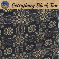 Gettysburg Woven Throw Black & Tan 52" x 74"