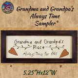 Grandma and Grandpa's Framed Stitchery Sampler Pictures 3 Styles