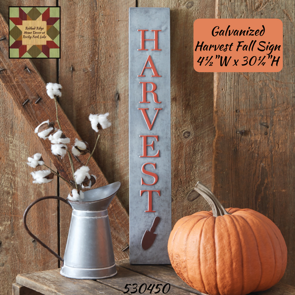 Galvanized Harvest Fall Sign