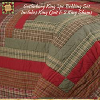 Gatlinburg King 3 pc Set  Quilt Plus 2 King Shams **50% Savings