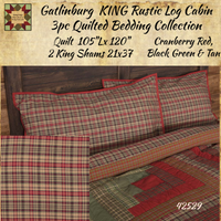 Gatlinburg King 3 pc Set  Quilt Plus 2 King Shams **50% Savings