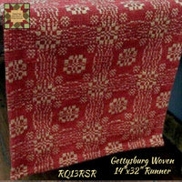 GETTYSBURG Cranberry Red & Tan Table Top Collection