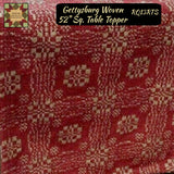 GETTYSBURG Cranberry Red & Tan Table Top Collection