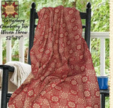 Gettysburg Woven Throw Cranberry/Red & Tan 52"x74"