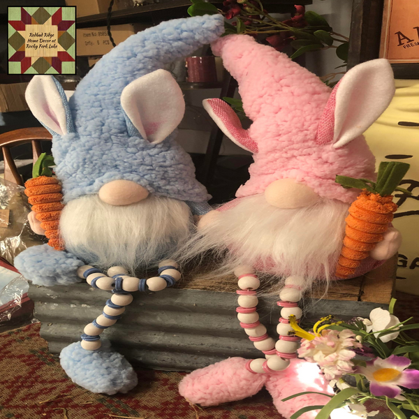 Bunny Gnome Sitters 16"H    2 Styles