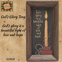 Plate God's Glory Tray 14"x7.5"