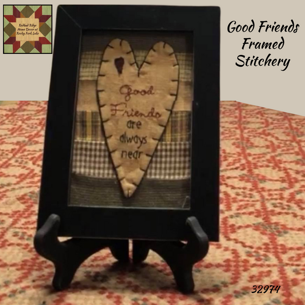 Sampler A Good Friend Black Framed Stitchery