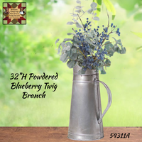 Blueberry Twig Powdered Branch 32"H