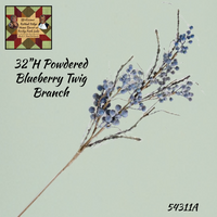 Blueberry Twig Powdered Branch 32"H