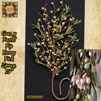 Grassy Pastel Pip Berries Wreath or Spray