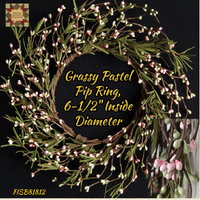 Grassy Pastel Pip Berries Wreath or Spray