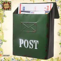 Green Distressed Box with Bird