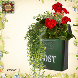 Green Distressed Box with Bird
