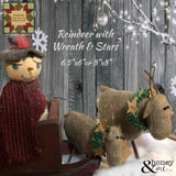 Reindeer Rustic with Wreath & Rusty Star Honey & Me