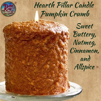 Scented Pumpkin Crumb Cake Candles Pillar, Loaf Potpourri Fixins' & Refreshing Oil