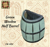 Wooden Half Barrel in Assorted Colors