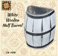 Wooden Half Barrel in Assorted Colors