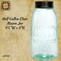 Mason Jar Half Gallon with Lid