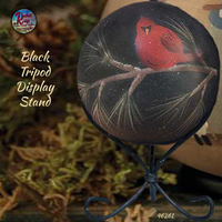 Decorative Cardinals Hand-painted Wood Ball 4" & Available Display Stands Available
