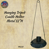 Hanging Black Metal Taper Candle Holder