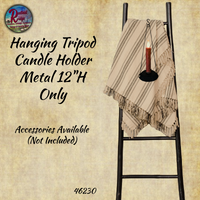 Hanging Black Metal Taper Candle Holder